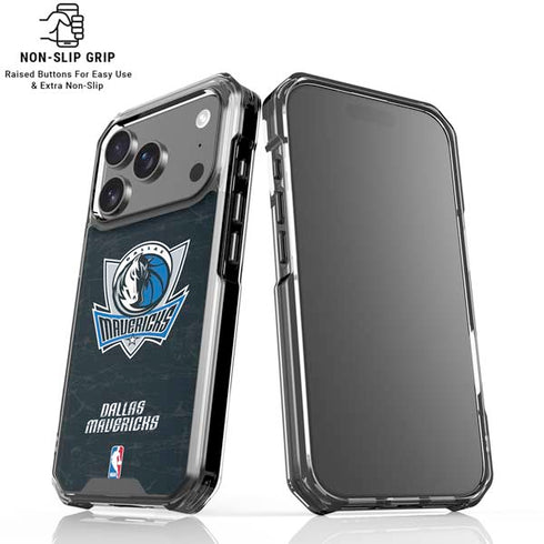 NBA Dallas Mavericks Black Primary Logo iPhone 18 Pro Clear Case