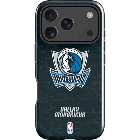 NBA Dallas Mavericks Black Primary Logo iPhone 18 Pro Impact Case
