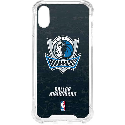 NBA Dallas Mavericks Black Primary Logo iPhone XS Clear Case