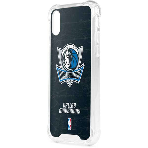 NBA Dallas Mavericks Black Primary Logo iPhone XS Clear Case