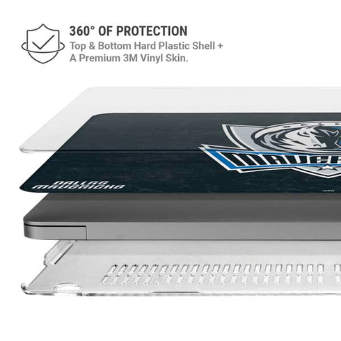 NBA Dallas Mavericks Black Primary Logo MacBook Pro 14in (2021-24) Case plus Skin