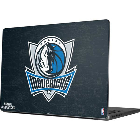 NBA Dallas Mavericks Black Primary Logo Apple MacBook Pro 14-inch Skin