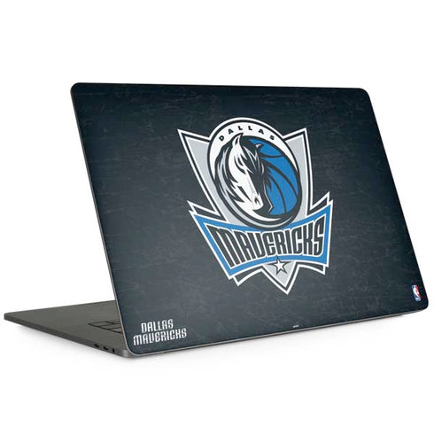 NBA Dallas Mavericks Black Primary Logo MacBook Skins