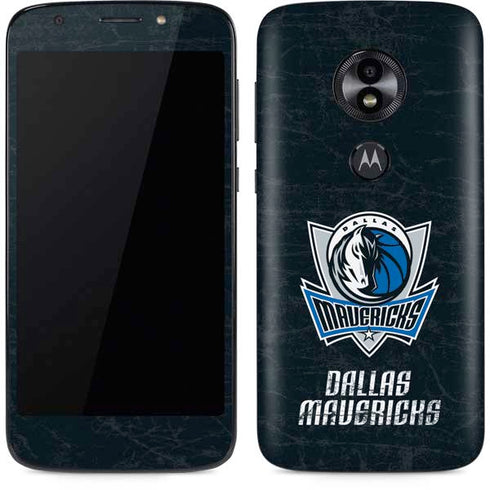NBA Dallas Mavericks Black Primary Logo Moto E5 Play Skin
