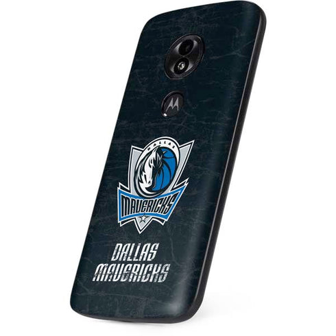 NBA Dallas Mavericks Black Primary Logo Moto E5 Play Skin
