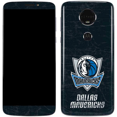 NBA Dallas Mavericks Black Primary Logo Moto E5 Plus Skin