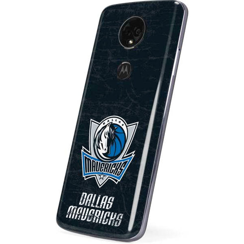 NBA Dallas Mavericks Black Primary Logo Moto E5 Plus Skin