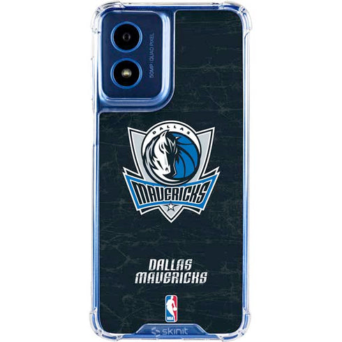 NBA Dallas Mavericks Black Primary Logo Moto G Play 4G (2024) Clear Case