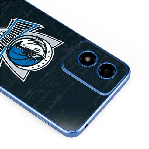 NBA Dallas Mavericks Black Primary Logo Moto G Play 4G (2024) Skin