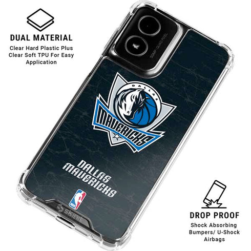 NBA Dallas Mavericks Black Primary Logo Moto G Power 5G (2024) Clear Case