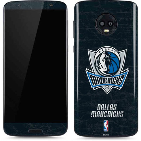 NBA Dallas Mavericks Black Primary Logo Moto G6 Skin