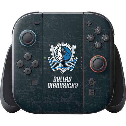 NBA Dallas Mavericks Black Primary Logo Nintendo Switch 2 (2025) with Joy-Con Skin