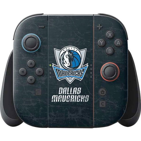 NBA Dallas Mavericks Black Primary Logo Nintendo Skins