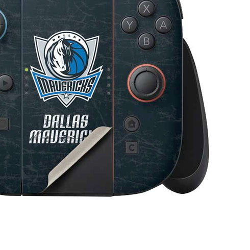 NBA Dallas Mavericks Black Primary Logo Nintendo Switch 2 (2025) Joy-Con Controller Skin