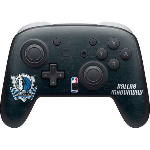 NBA Dallas Mavericks Black Primary Logo Nintendo Skins
