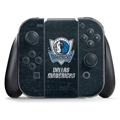 NBA Dallas Mavericks Black Primary Logo Nintendo Skins