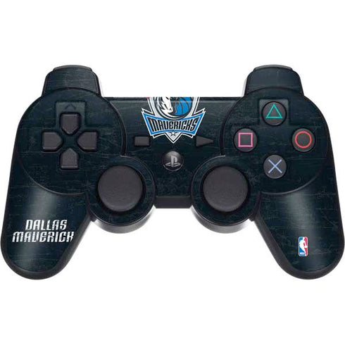 NBA Dallas Mavericks Black Primary Logo PS3 Dual Shock wireless controller Skin