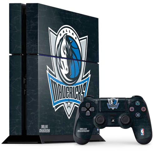 NBA Dallas Mavericks Black Primary Logo PlayStation PS4 Skins