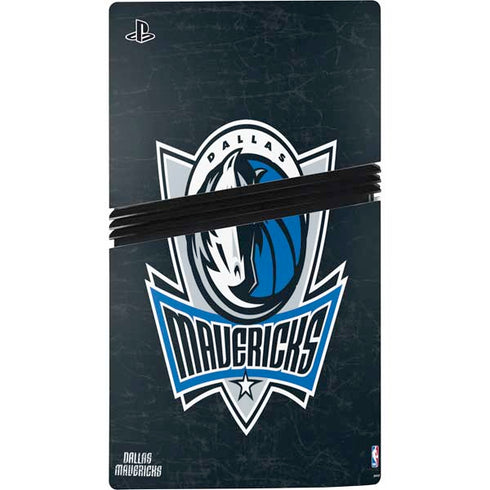 NBA Dallas Mavericks Black Primary Logo PS5 Pro Console Skin