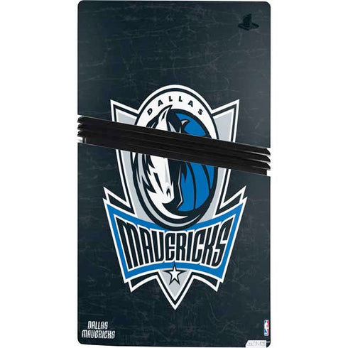 NBA Dallas Mavericks Black Primary Logo PS5 Pro Console Skin