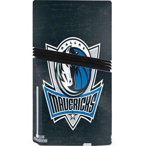 NBA Dallas Mavericks Black Primary Logo PS5 Pro Disk Console Skin