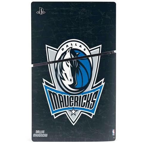 NBA Dallas Mavericks Black Primary Logo PS5 Slim Digital Edition Console Skin