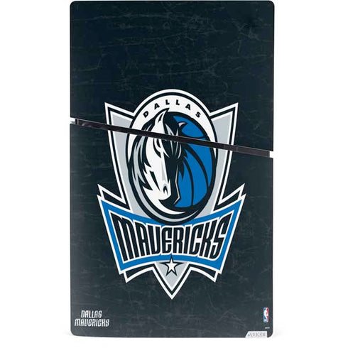 NBA Dallas Mavericks Black Primary Logo PS5 Slim Digital Edition Console Skin