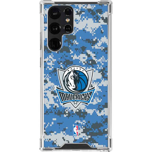 NBA Dallas Mavericks Digi Camo Galaxy S23 Ultra Clear Case