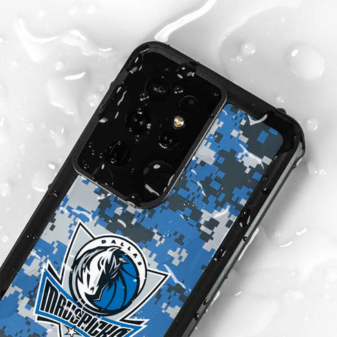 NBA Dallas Mavericks Digi Camo Galaxy S24 Ultra Waterproof Case