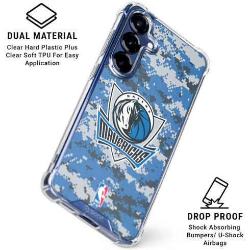 NBA Dallas Mavericks Digi Camo Galaxy S25 Clear Case