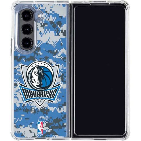 NBA Dallas Mavericks Digi Camo Galaxy Z Fold5 5G Clear Case