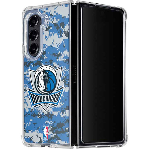 NBA Dallas Mavericks Digi Camo Galaxy Z Fold5 5G Clear Case