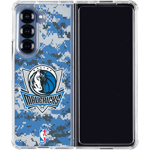 NBA Dallas Mavericks Digi Camo Galaxy Z Fold6 Clear Case