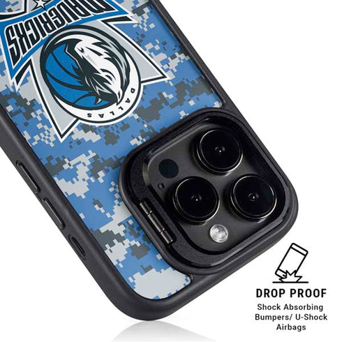 NBA Dallas Mavericks Digi Camo iPhone 14 Pro Max Kickstand Case