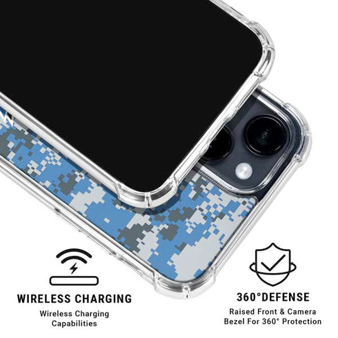 NBA Dallas Mavericks Digi Camo iPhone 15 Clear Case