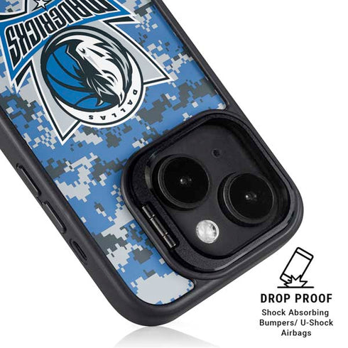 NBA Dallas Mavericks Digi Camo iPhone 15 Plus Kickstand Case