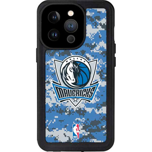 NBA Dallas Mavericks Digi Camo iPhone 15 Pro Waterproof Case