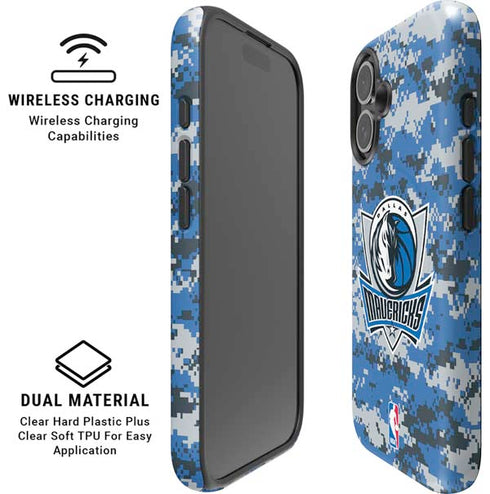 NBA Dallas Mavericks Digi Camo iPhone 16 Magsafe Impact Case
