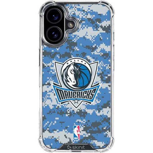 NBA Dallas Mavericks Digi Camo iPhone 16 Plus Clear Case
