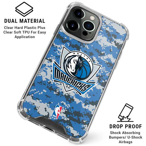 NBA Dallas Mavericks Digi Camo iPhone 16 Pro Clear Case