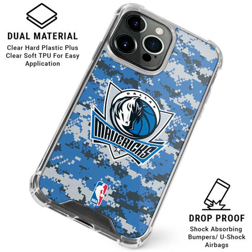 NBA Dallas Mavericks Digi Camo iPhone 16 Pro Max Clear Case