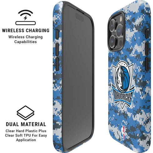 NBA Dallas Mavericks Digi Camo iPhone 16 Pro Max Magsafe Impact Case