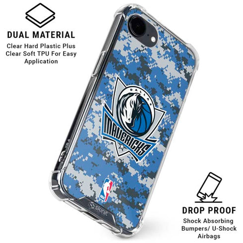 NBA Dallas Mavericks Digi Camo iPhone 16e Clear Case