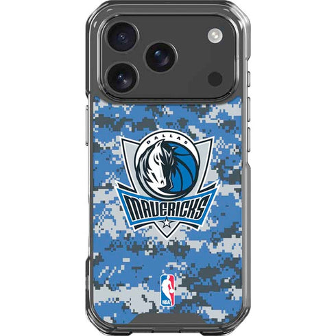 NBA Dallas Mavericks Digi Camo iPhone 18 Pro Clear Case