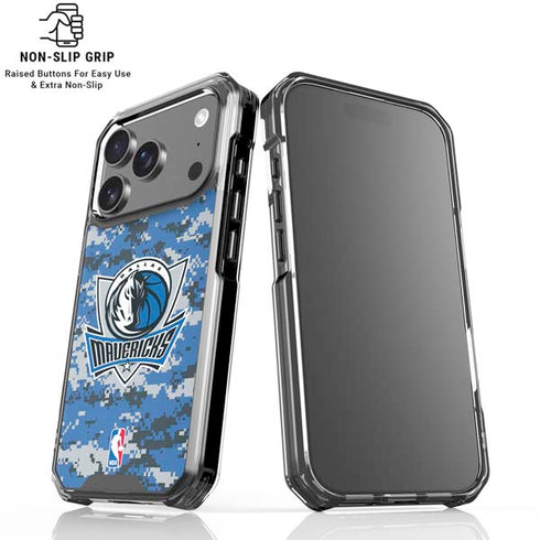 NBA Dallas Mavericks Digi Camo iPhone 18 Pro Clear Case