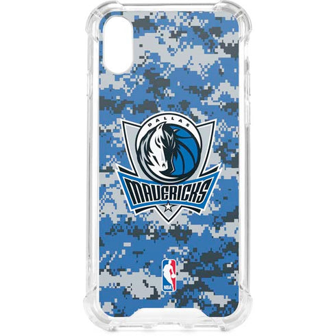 NBA Dallas Mavericks Digi Camo iPhone XS Clear Case