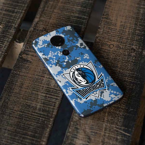 NBA Dallas Mavericks Digi Camo Moto E5 Plus Skin