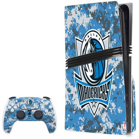 NBA Dallas Mavericks Digi Camo PS5 Pro Disk Bundle Skin