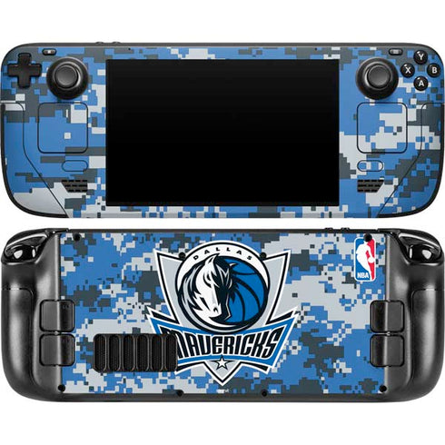 NBA Dallas Mavericks Digi Camo Steam Deck Handheld Gaming Computer OLED Skin