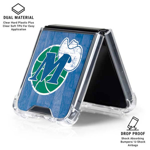 NBA Dallas Mavericks Hardwood Classics Galaxy Z Flip6 Clear Case